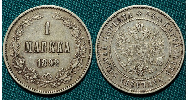 1 марка 1892 Финляндия