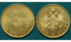 20 марок 1912 S Финляндия Au